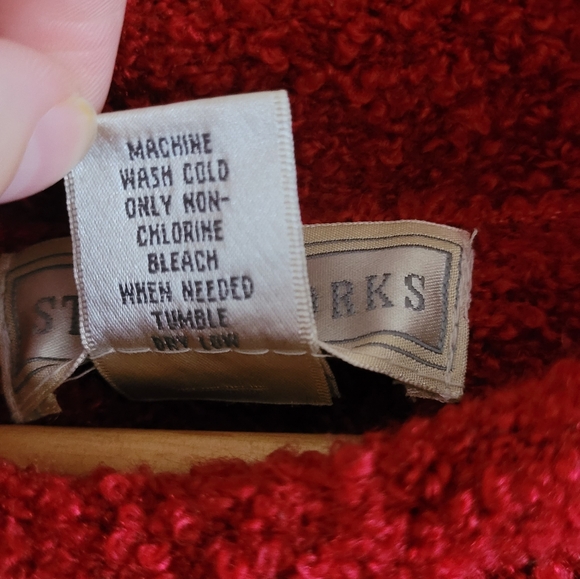 Vintage Studio Works Christmas Fair Isle Boucle Sweater, Women's XL, Red - Picture 4 of 7